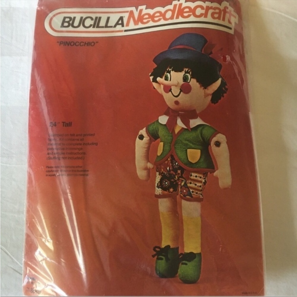 BUCILLA NEEDLECRAFT Stitchery Kit “Pinocchio” Doll